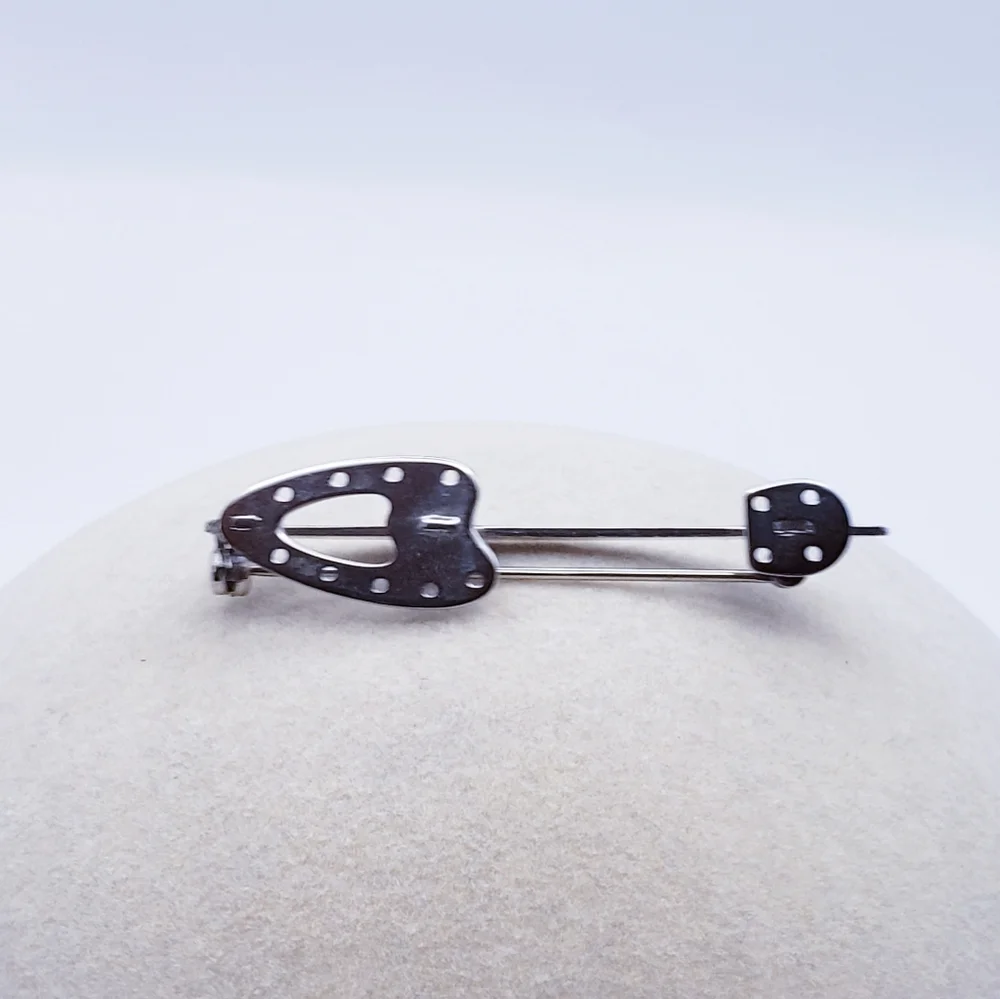 Unique Sterling Silver BEAU Brooch Unisex